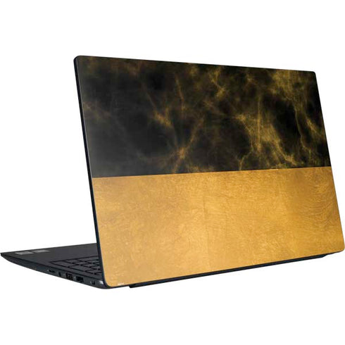 Black and Gold Split Marble Dell Vostro Skin